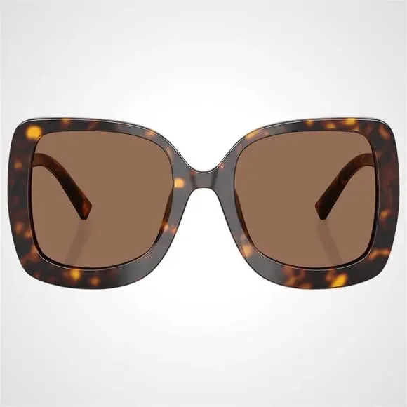 New Dolce & Gabbana Sunglasses Brown Havana Square Gold 
